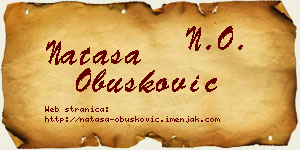 Nataša Obušković vizit kartica